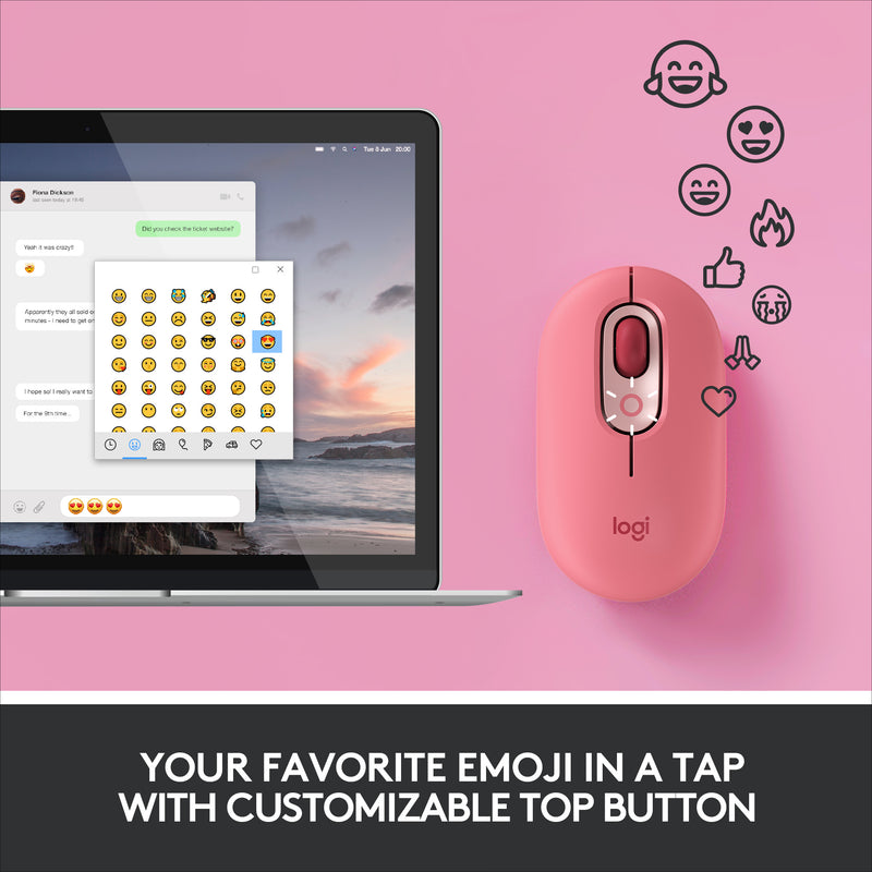 POP MOUSE SOURIS SANS FIL AVEC ÉMOJIS PERSONNALISABLES