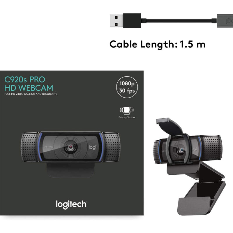 Webcam Logitech C920s PRO Full HD avec volet de confidentialité